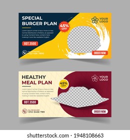 Shopify Healthy Food Web Banner Design Template  