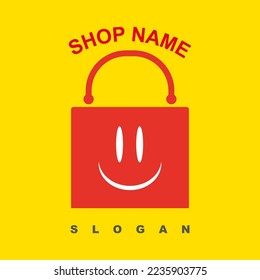 shoping bag design logo. vector template. online Shop, computer illustration 8