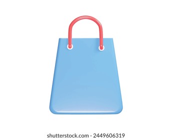  Ilustración de renderizado 3d del icono de la bolsa de compras