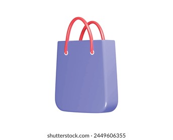  Shoping bag icon 3d render illustration