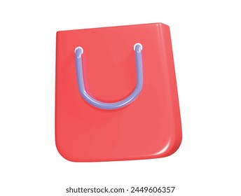  Shoping bag icon 3d render illustration