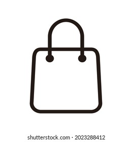 Shoping bag icon in flat style. Handbag sign vector illustration on white isolated background. Package business concept.