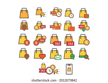 shoping bag illustration. shoping bag icon. can use for, icon design element,ui, web, app.