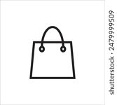 shoping bag vector icon line template