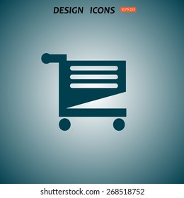 Shoping basket. icon. vector design