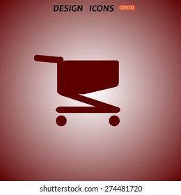 Shoping basket. icon. vector design