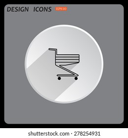 Shoping basket. icon. vector design