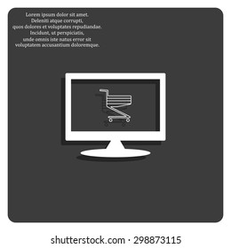Shoping basket. icon. vector design