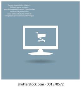 Shoping basket. icon. vector design