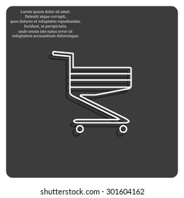 Shoping basket. icon. vector design