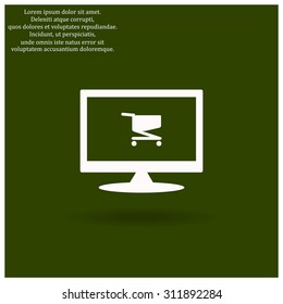 Shoping basket. icon. vector design