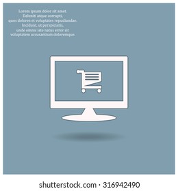 Shoping basket. icon. vector design