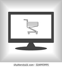 Shoping basket. icon. vector design