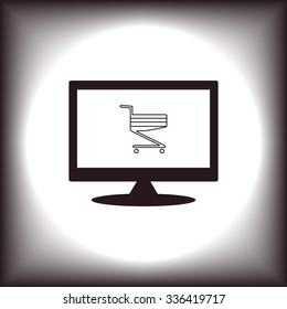 Shoping basket. icon. vector design
