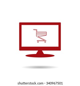 Shoping basket. icon. vector design