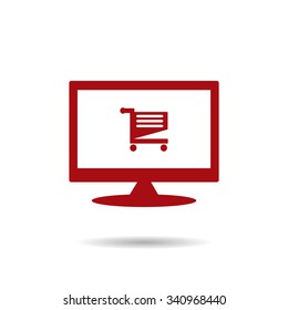 Shoping basket. icon. vector design