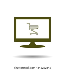 Shoping basket. icon. vector design