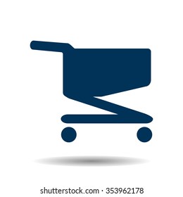 Shoping basket icon, vector illustration. Flat design style