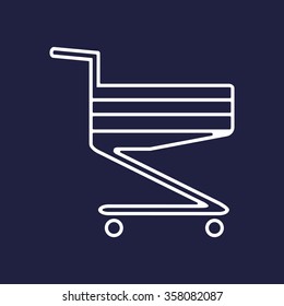 Shoping basket icon, vector illustration. Flat design style