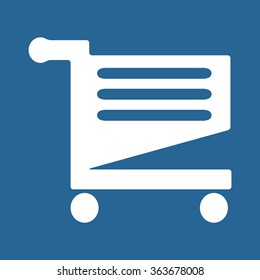 Shoping basket icon, vector illustration. Flat design style