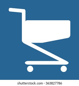 Shoping basket icon, vector illustration. Flat design style