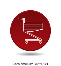 Shoping basket icon, vector illustration. Flat design style