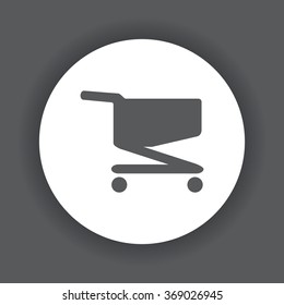 Shoping basket icon, vector illustration. Flat design style