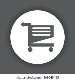 Shoping basket icon, vector illustration. Flat design style