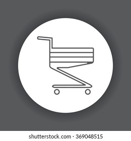Shoping basket icon, vector illustration. Flat design style