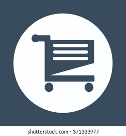 Shoping basket icon, vector illustration. Flat design style