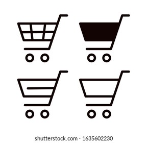 Shoping Cart Flat Vector Icon, Symbol Of Buy. Vector Illustration.