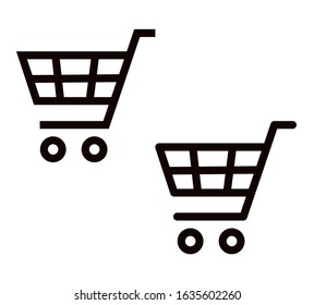 Shoping Cart Flat Vector Icon, Symbol Of Buy. Vector Illustration.