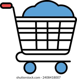 shoping cart icon modern style vector