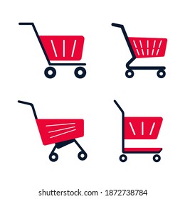 Shoping Cart icon. Simple set of shopping or e-commerce related icons isolated on white. vector EPS 10
