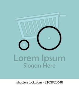 shoping cart logo vector illustration