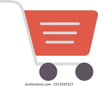 Shoping Cart Vector Icon Flat Style