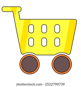 vetor do carrinho de compras. ilustração vetorial do carrinho
