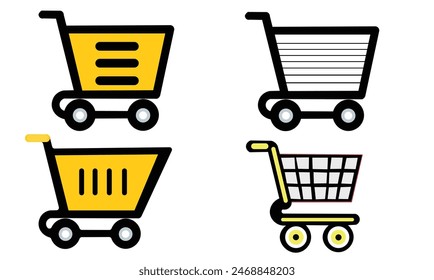 Shoping cart vector illustration for commercial use.