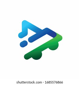 shoping cart vector, letter B logo design