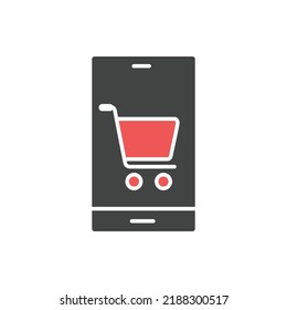 shoping on smart phone icons  symbol vector elements for infographic web