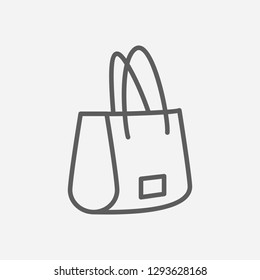 Shopper bag icon line symbol. Isolated vector illustration of  icon sign concept for your web site mobile app logo UI design.