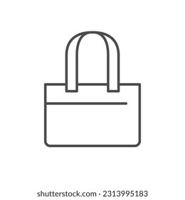 Shopper bag line outline icon