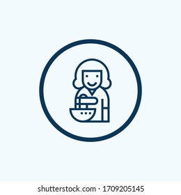 Icono de vector de compra en fondo blanco. Símbolo de icono del comprador vector plano de la colección de comercio moderno para concepto móvil y diseño de aplicaciones web