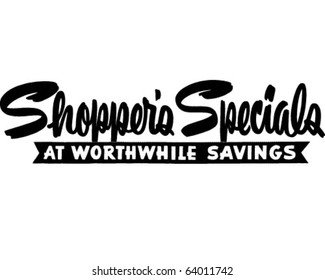 Shopper's Specials - Ad Header - Retro Clipart