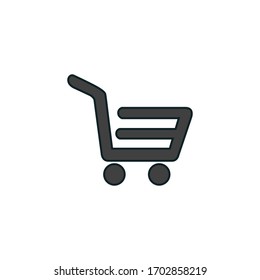 shoppin basket icon vector illustration flat