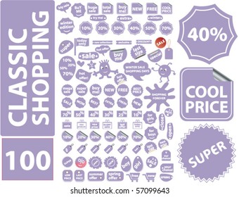 shopping 100 stickers