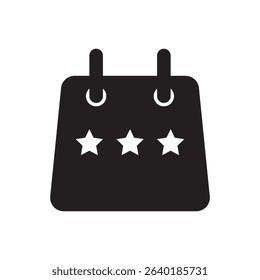Shopping 3 star rating icon vector. Minimal store feedback symbol for review platforms and e-commerce.