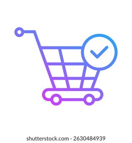 Elemento de icono de aceptación de compras para diseño