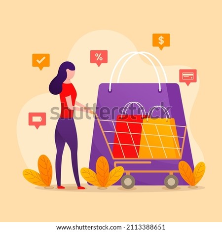 Shopping activity design vector illustration. consumer right day background.