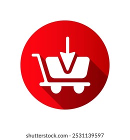 Añadir Carrito icono de Botón o cesta de la tienda Hacer clic de Internet símbolo sobre fondo blanco